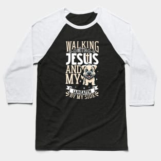 Jesus and dog - Soft-coated Wheaten Terrier Baseball T-Shirt